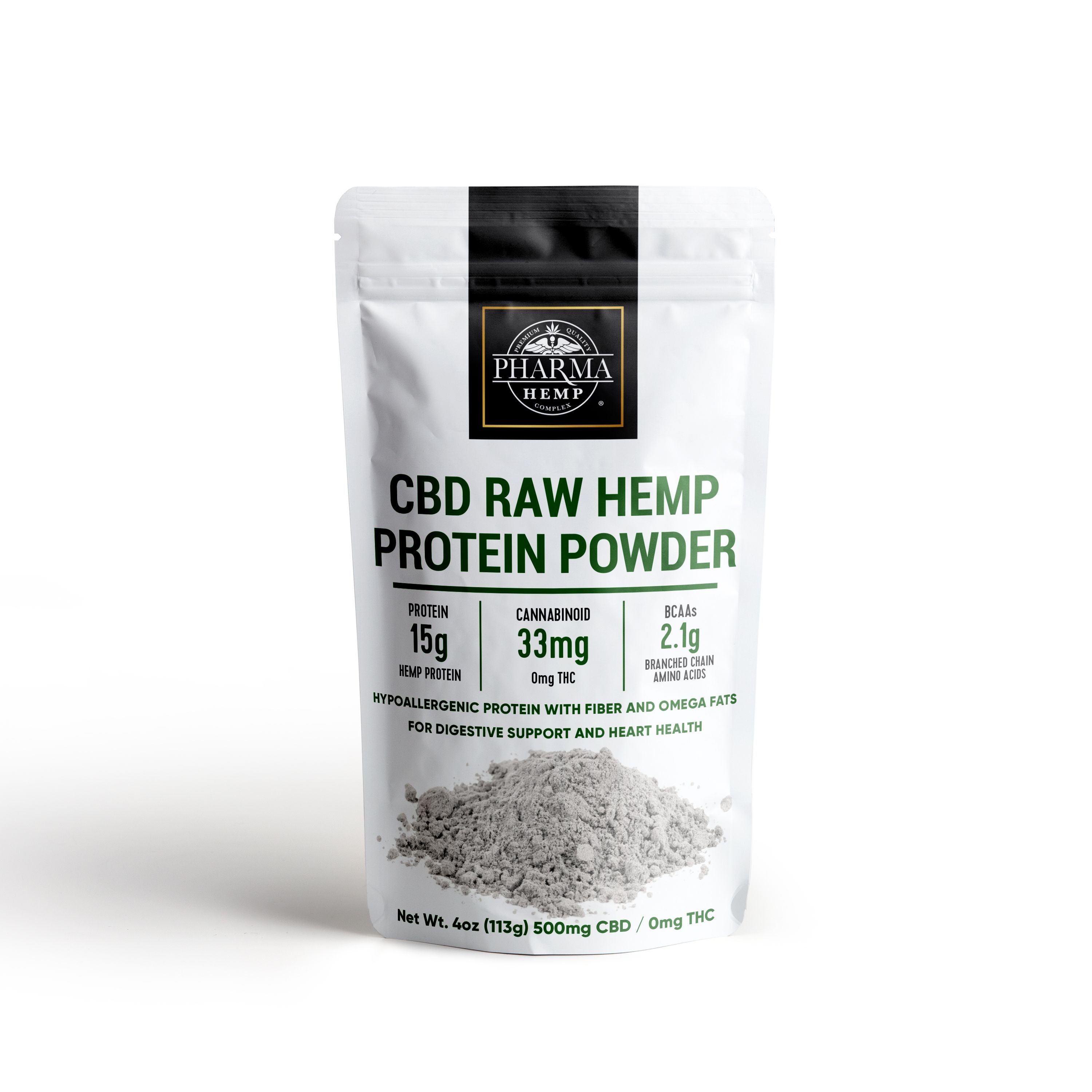 Raw Hemp CBD Protein Powder 500mg CBD 4oz Leafly